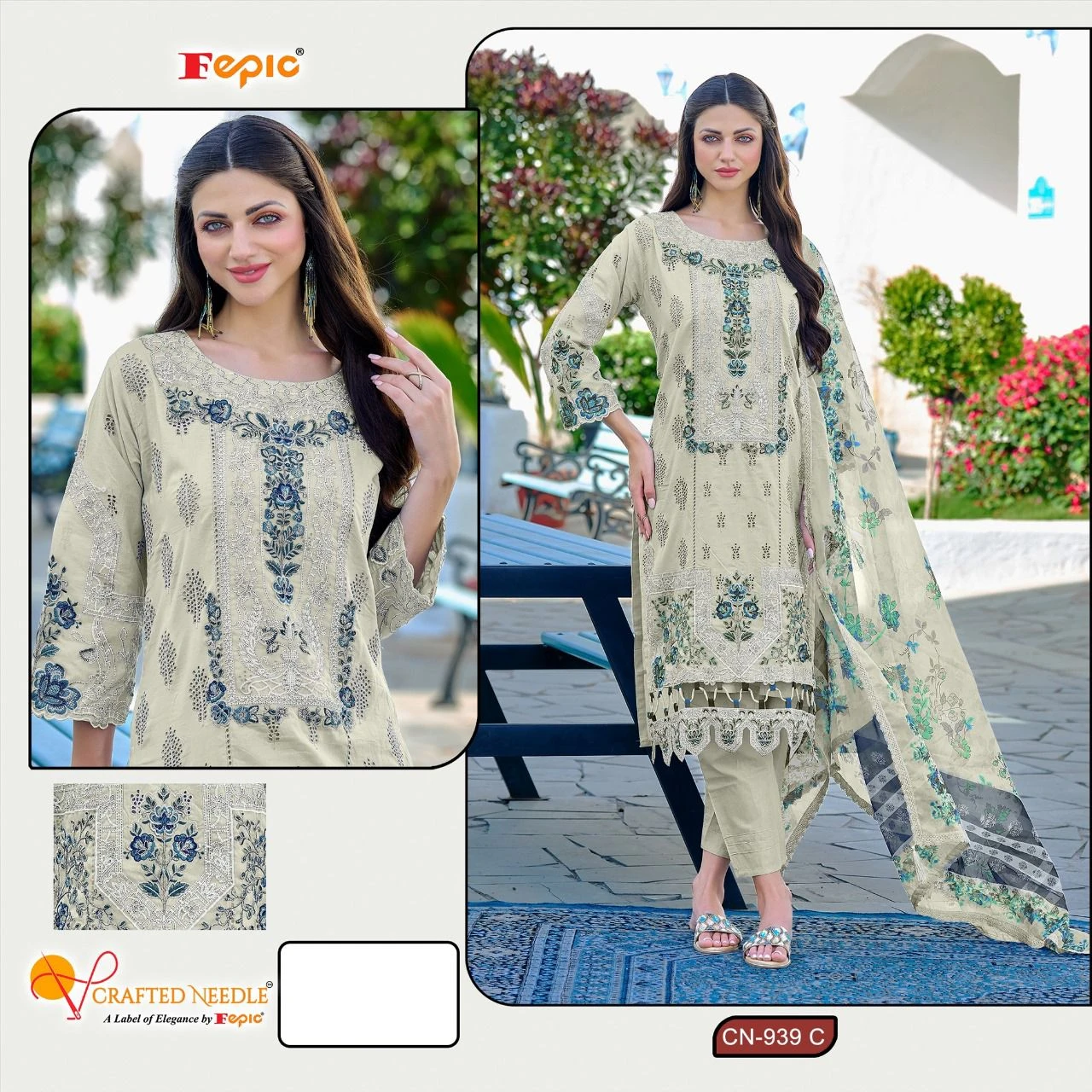 Fepic Cn 939 Cambric Cotton Wholesale Pakistani Readymade Salwar Suit Catalog — Wholesale Pakistani Suits, MPA wholesale from Surat - Gallery Image 4